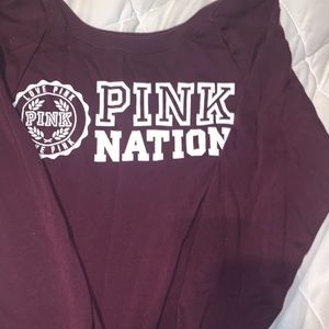 Victoria Secret Pink off shoulder sweatshirt